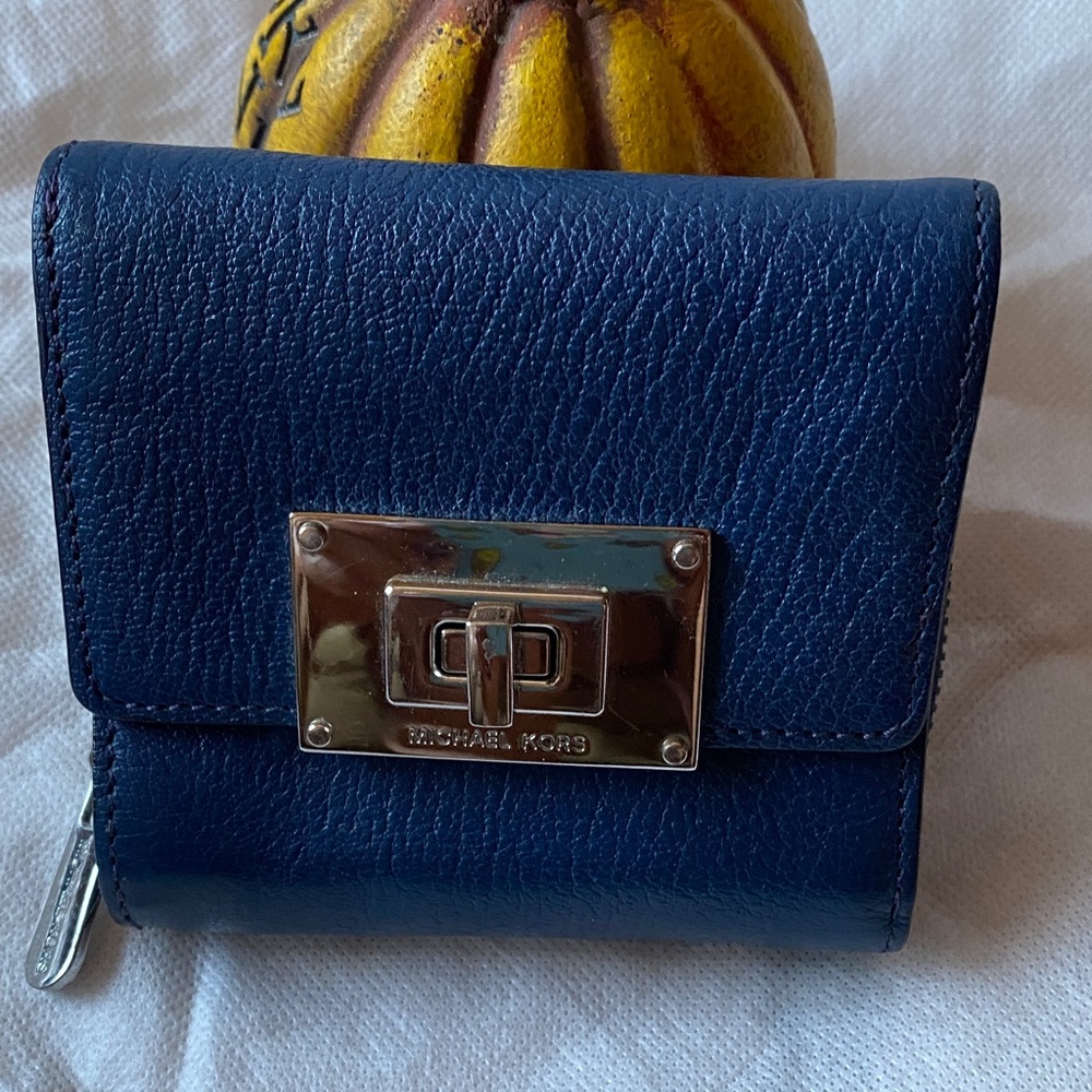 Michael Kors Dark Blue Leather Wallet